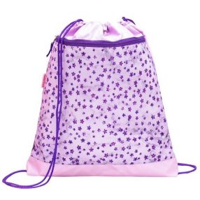 Belmil hálós és zsebes tornazsák, Csillagos/Star Purple