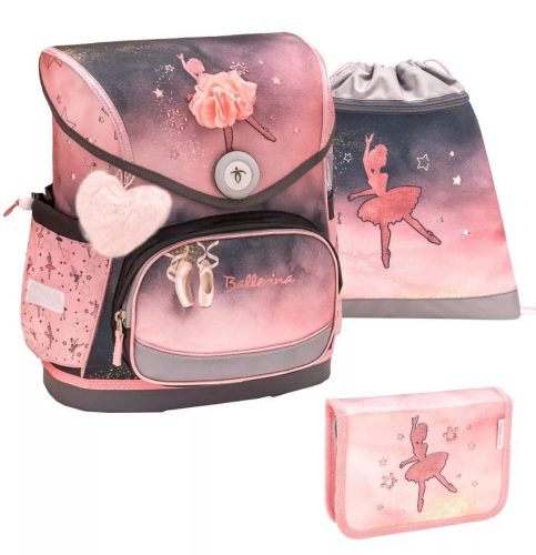 Belmil Compact Ballerina Black Pink iskolatáska szett (405-41)