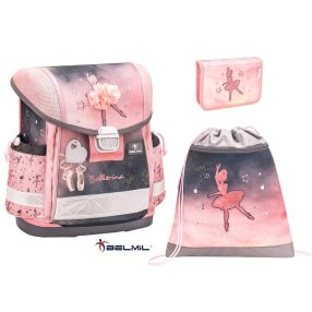   Belmil Classy iskolatáska szett, Ballerina Black Pink (403-13/AG) AGR Tanusítvánnyal