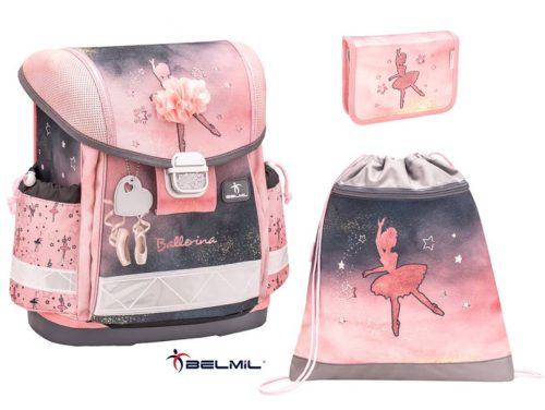Belmil Classy iskolatáska szett, Ballerina Black Pink (403-13/AG) AGR Tanusítvánnyal