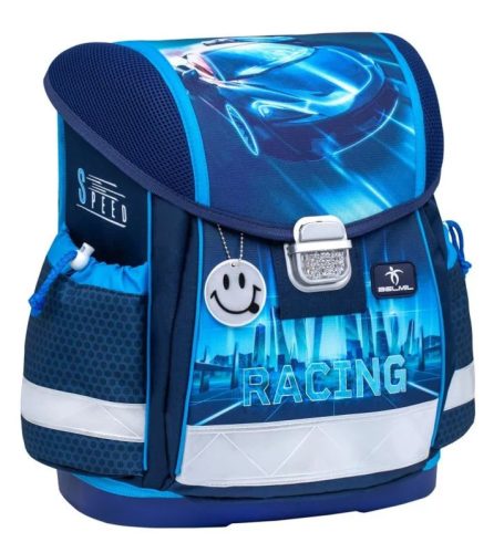Belmil Classy Autós/Racing Blue Neon iskolatáska (403-13/AG) AGR Tanusítvánnyal 