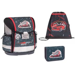   Belmil Classy iskolatáska szett, Motor/Red Dots (403-13/AG) AGR Tanusítvánnyal 