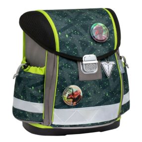   Belmil Classy With Patches Dino/Green Splash iskolatáska (403-13/AG/PC) AGR Tanusítvánnyal 