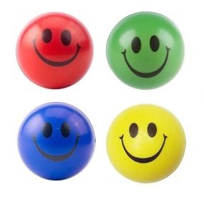 Stresszlabda, Smile színes mintával (1 db)