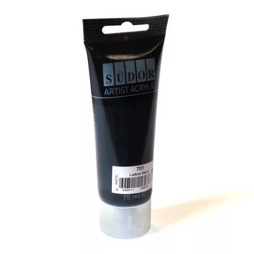 Akrilfesték, művész tubusban, Fekete/701 (75 ml) - Südor 