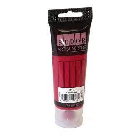  Akrilfesték, művész tubusban, Kárminvörös/318 (75 ml) - Südor 