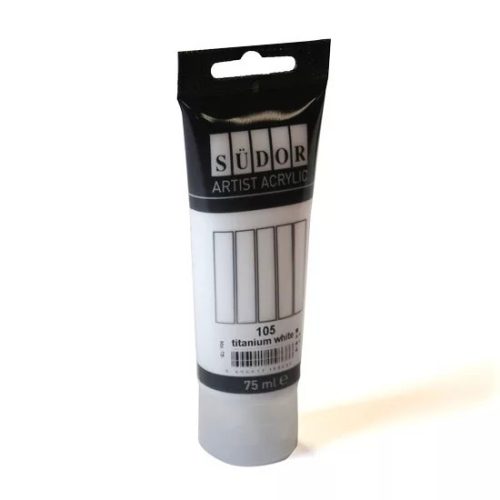 Akrilfesték, művész tubusban, Titán Fehér/105 (75 ml) - Südor 