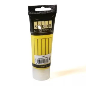   Akrilfesték, művész tubusban, Citromsárga/267 (75 ml) - Südor 