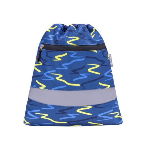 Belmil hálós és zsebes tornazsák, Mintás/Sketch Lime Green 