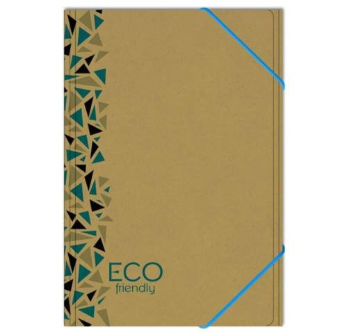 ECO friendly A4 méretű gumis mappa, Kék
