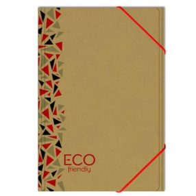 ECO friendly A4 méretű gumis mappa, Piros