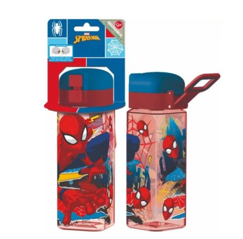  Biztonsági záras négyzet alakú kulacs, Spider-Man/Pókember(550 ml)