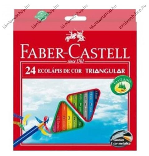 Faber-Castell ECO háromszögletű színesceruza, 24 db