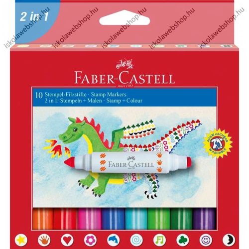 Faber-Castell bélyegzős filctoll, 10 db 