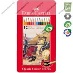   Faber-Castell Classic fémdoboz színesceruza lovag mintás, 12db 
