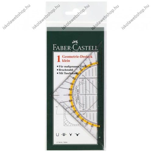 Faber-Castell műszaki vonalzó, háromszögű, szögmérős