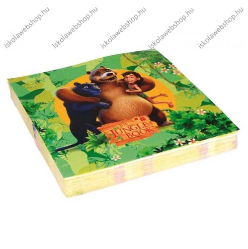 Szalvéta, Jungle Book, 3 rétegű, 33x33 cm, 1 db 