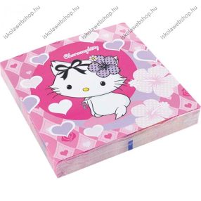 Szalvéta, Charmmy Kitty, 3 rétegű, 33x33 cm, 1 db 