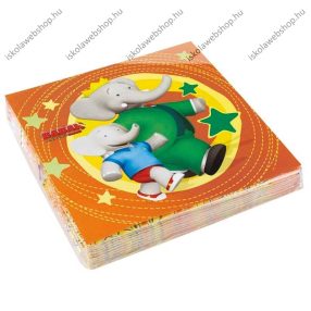 Szalvéta, Babar, 3 rétegű, 33x33 cm, 1 db 