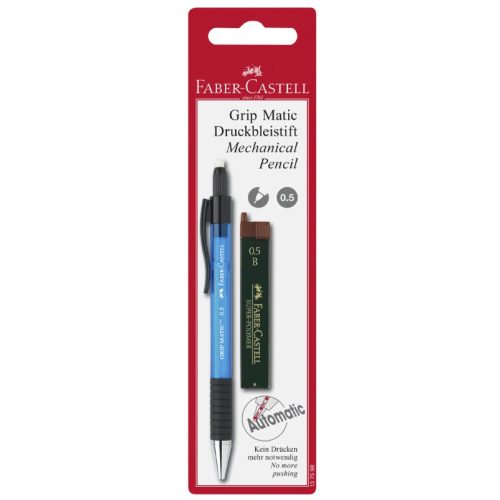 Faber-Castell Grip Matic töltőceruza, 0,5 mm kék + hegy (1375)
