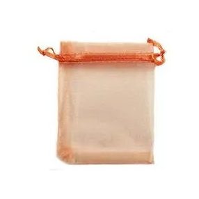 Organza tasak, 7x9 cm, Barack (5 db)