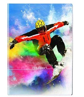 Sport - HolySport, Snowboard, kockás füzet, A/4 