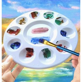 Festékkeverő paletta, műanyag kerek