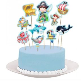 Parti kellék, Sütemény dekoráció, Kalózos