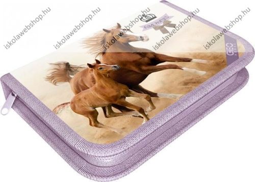 Lizzy Card kihajtható tolltartó, Horses/Lovas, üres