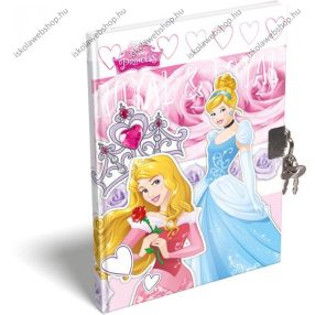   Keményfedeles emlékkönyv kulccsal és lakattal, Hercegnős/Princess (A6)