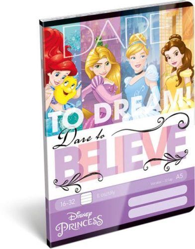 Hercegnős Princess Dream 2. osztályos vonalas füzet, A5/16-32