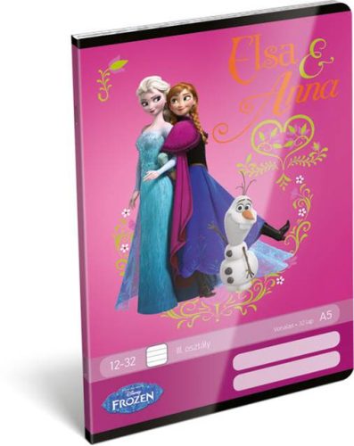 Hercegnős Frozen/Jégvarázs Elsa 3. osztályos vonalas füzet