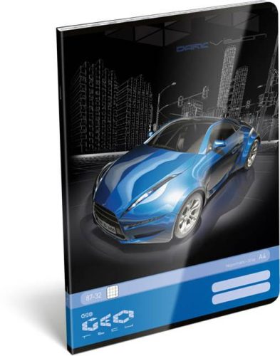 Autós- Kék autós A4 kockás füzet