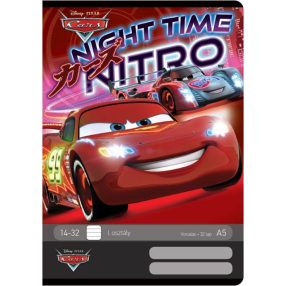   Autós Cars/Verdák Nitro 1. osztályos vonalas füzet, A5/14-32