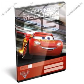 Cars/Verdák Lighting 3. osztályos vonalas füzet, A5/12-32