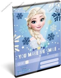 Frozen/Jégvarázs - You make me smile felsős vonalas füzet A5