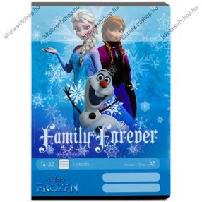Frozen/Jégvarázs - Family forever vonalas füzet, A5/21-32