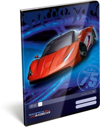 Autós - Piros autós A4 kockás füzet