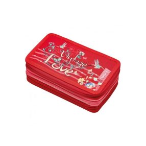 Herlitz 3 emeletes tolltartó, Vintage Love/Szives, Üres